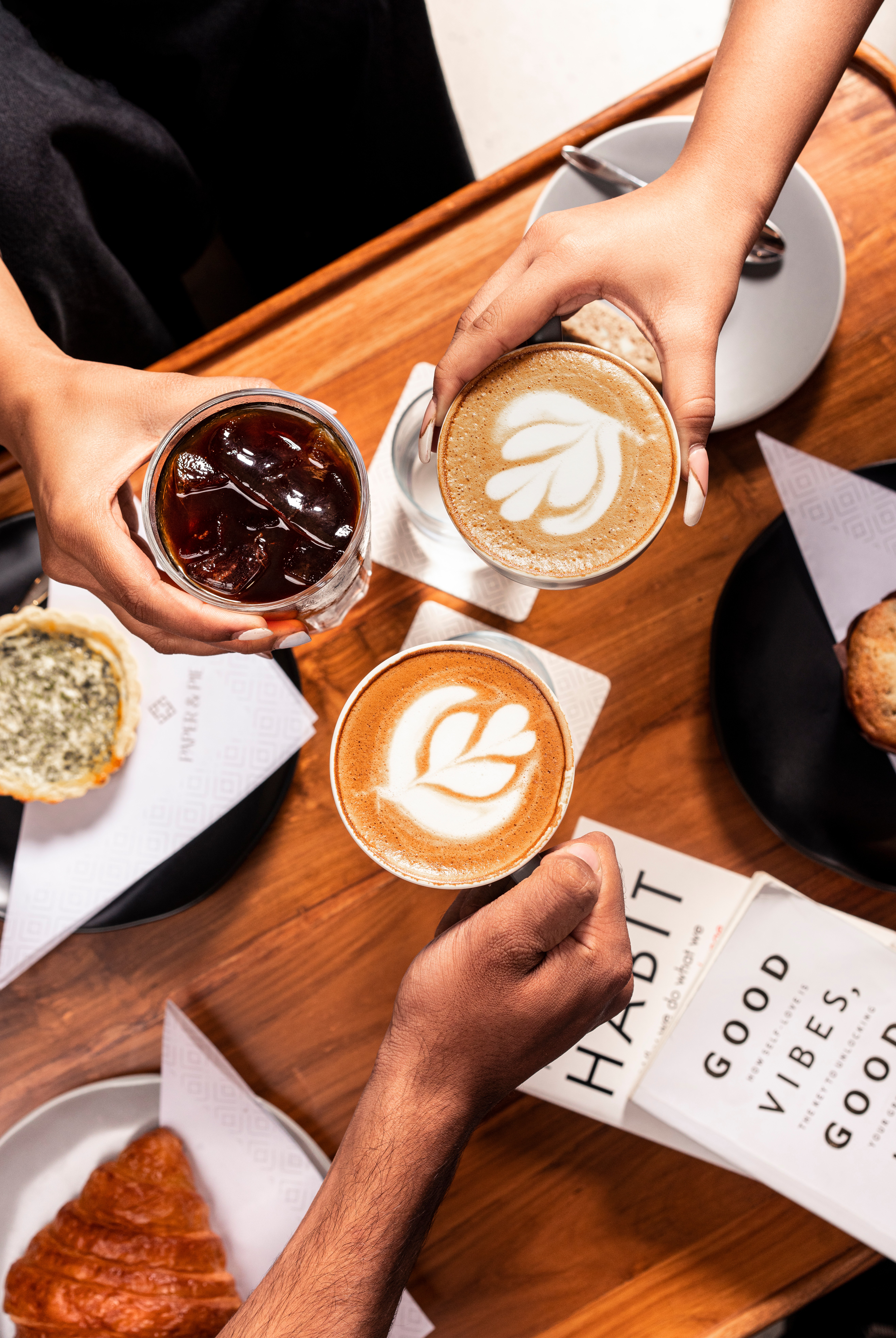Coffee and books at Paper and Pie